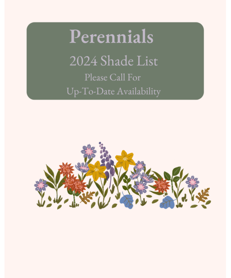 Garden Center Perennials - 2024 Shade List