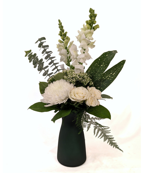 Shamrock Hills - Stylized Green & White Arrangement