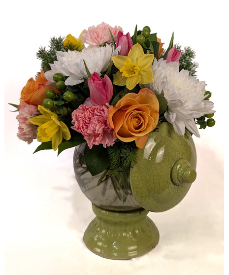 Spring Fever - Spring Flowers in Keepsake Candy Dish